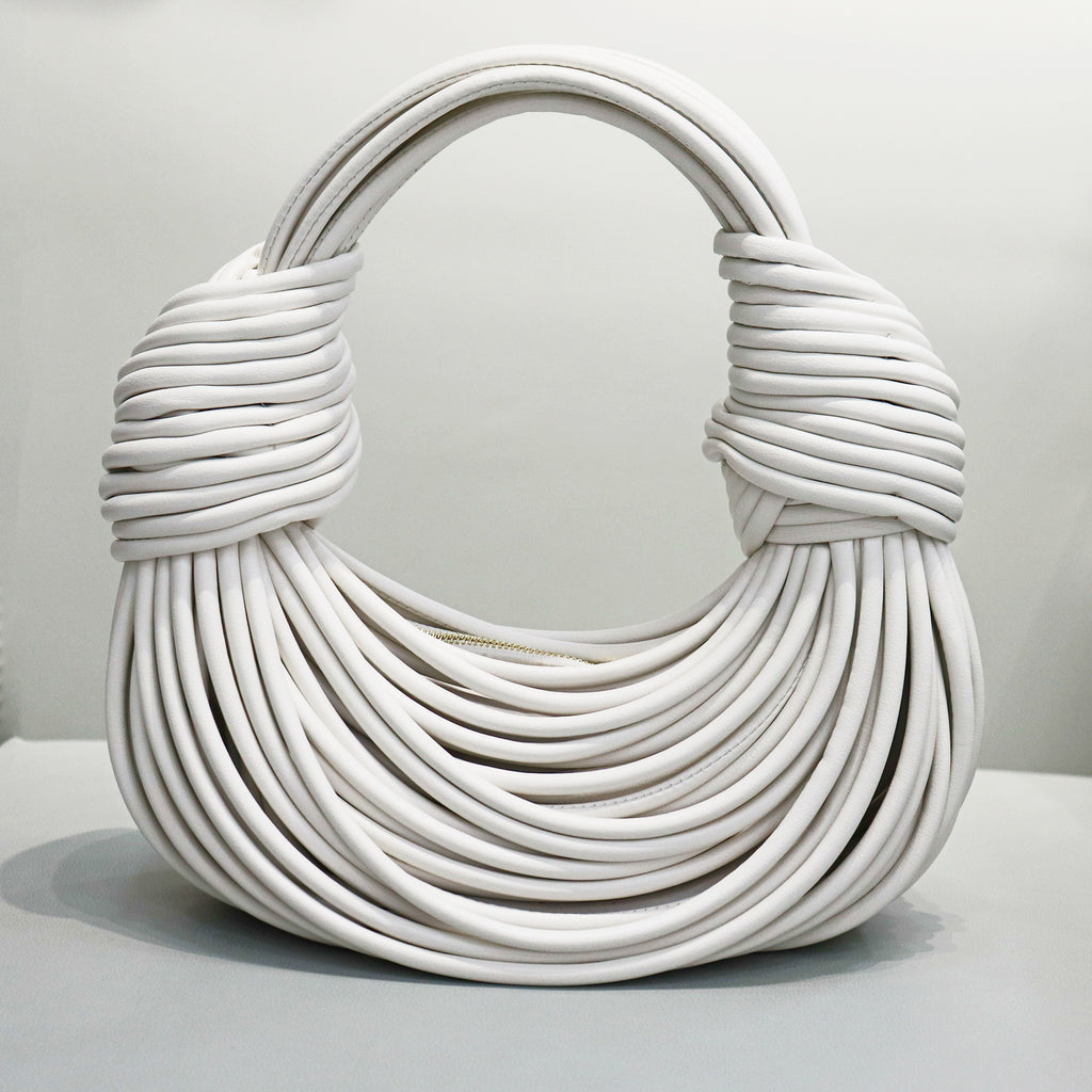 Women's Fashion Solid Color Handmade Woven Handbag